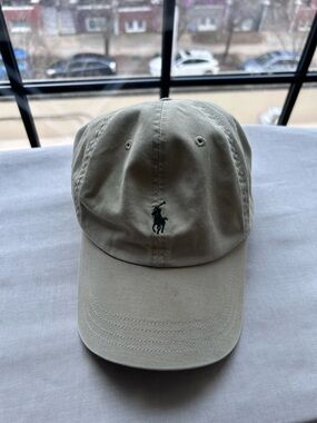 Polo Ralph Lauren Classic Baseball Cap - Khaki with Green Logo